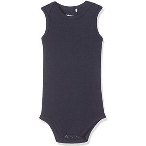 Dirkje Body mouwloze babyrompertje voor jongens, Blauw (zwart), 50/56 cm