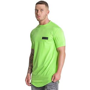 Gianni Kavanagh Neon Green Torsion T-shirt voor heren, Neon groen, XS