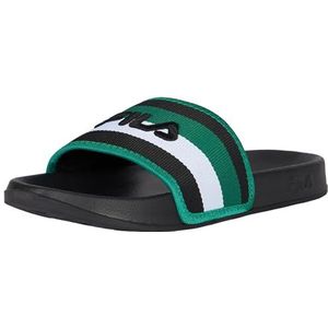 FILA Morro Bay Stripes slide-sandaal voor heren, Zwart Verdant Groen, 42 EU