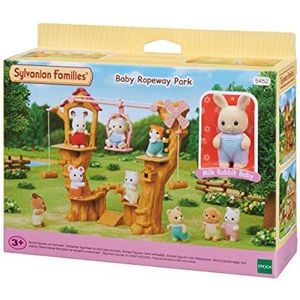 Sylvanian Families  5452 baby kabelbaanpark- speelset- 1 baby witkonijn speelfiguur