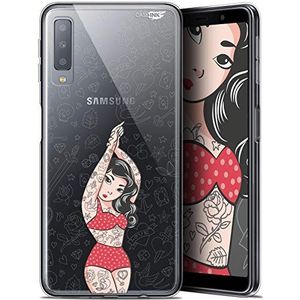 Beschermhoes voor 6 inch Samsung Galaxy A7 2018, ultradun, motief tattoo meisje