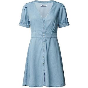 Mavi Dames jurken kort Hilda denim jurk in A-lijn, blauw, L