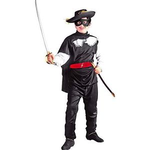 Widmann - Kinderkostuum gemaskerde bandit, bovendeel met broek en riem, musketier, roofvers, boef, themafeest, carnaval