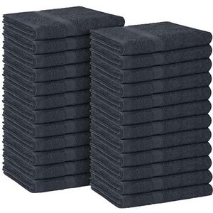 Avalon Salon Towels - Grey Hand Towels Bulk 24 Pack - 100% Cotton 16x27 Inches - Absorbent Spa, Facial & Gym Towels for Working Out (Not Bleach Proof)
