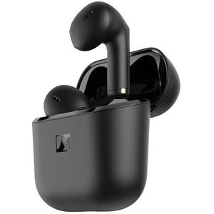 Sennheiser ACCENTUM Open draadloze oordopjes- Oordopjes met open ontwerp, dynamisch geluid en Bluetooth 5.3, IPX4-spatwaterdichtheid, accuduur van 28 uur en USB-C-oplaadcase - Zwart