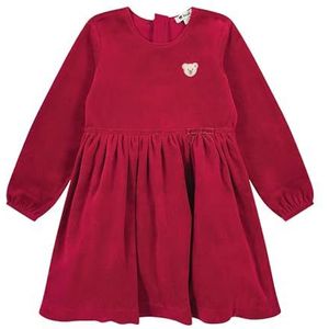 Steiff Jurk met lange mouwen, EU maat 92, Jester rood, meisjesjurk, kinderjurk voor elke gelegenheid, losse en comfortabele pasvorm, jurk met lange mouwen, wasmachinebestendig, jester rood, 92