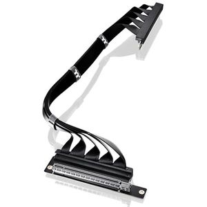 PCI-E 4.0 Riser Kabel - 400mm - Dubbele 90 Graden Connectors - EMI Beschermkap