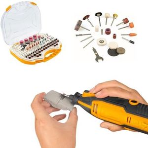 Avilia Set met koffer voor het slijpen en polijsten voor mini-slijpmachine, 250 multifunctionele gereedschappen, ideaal voor professionals en hobbyisten