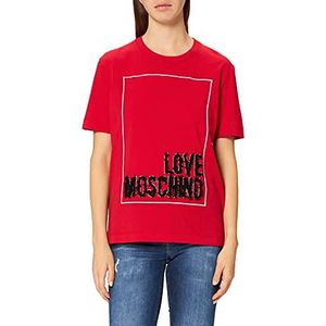 Love Moschino T-shirt voor dames, rood, 38