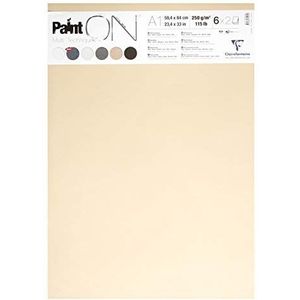 Clairefontaine 975413C Multitechniek-pakket – 12 vellen tekenpapier, verschillende kleuren, 2 vellen, A1, 59,4 x 84 cm, 250 g
