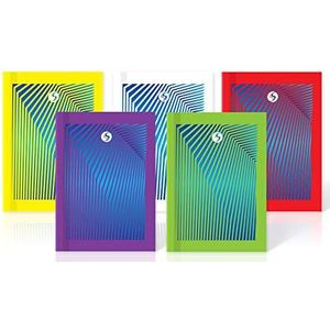 Silvine Daze 160 Page A6 Duurzame Casebound Notebooks in 5 verschillende kleuren [Pack van 10], PADCBA6