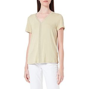 TOM TAILOR Dames T-shirt met siernaad 1032204, 28725 - Light Moderate Olive, XL