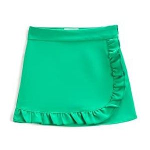 Koton Mini Ruffled Envelop met rits voor meisjes, groen (814), 7-8 Jaren