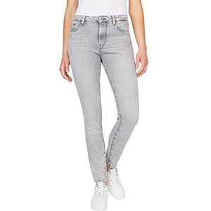 Pepe Jeans, Dames, Jeans, Grijs, Maat: W24 L30 Leer,