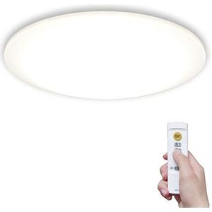 Iris Ohyama, LED plafondlamp, 30W, 3500LM, Ra80, instelbare helderheid, slaapstand, afstandsbediening, woonkamer, slaapkamer - Ceiling Light Dim CL6D-5.0G - Wit