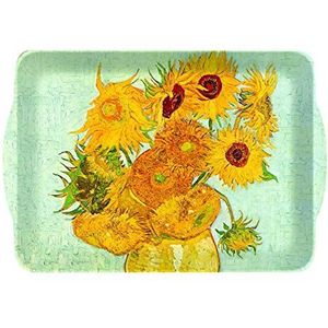 Easy Life 531VAN1 dienblad, melamine, vaas met twaalve zonnebloemen, 33 x 22 cm