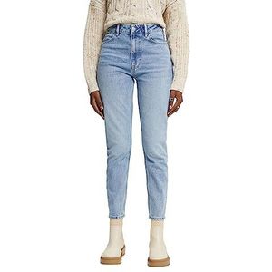 ESPRIT Jeans met hoge tailleband en rechte pijpen, 903/Blue Light Wash., 25