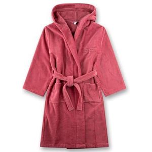 Sanetta Meisjesbadjas roze | Hoogwaardige en behaaglijke badstof badjas voor meisjes. Effen badjas met capuchon en riem | Badjas voor meisjes, roze, 128