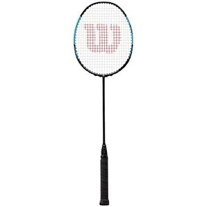 Wilson Recon 370 badminton racket, grip sterkte 6, hoofd zware balans, koolstofvezel, zwart/rood/goud