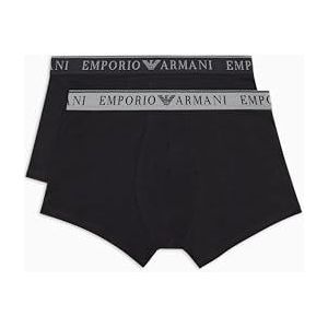 EMPORIO ARMANI Trunks voor heren, Zwart/Zwart, S