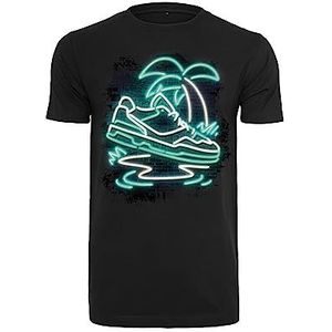 Mister Tee Heren T-shirt Palm Sneaker Tee, Print-T-shirt voor mannen, regular fit, maten XS - 5XL, zwart, XXL