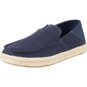 TOMS Heren Alonso Loafer Touw Plat, Navy Heritage Canvas/Suede, 42 UK, Navy Heritage Canvas Suede, 43 EU
