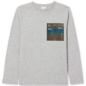 s.Oliver Junior T-shirt voor jongens, lange mouwen, grijs 176, grijs, 176 cm