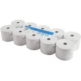 Exacompta - Ref. 40340E - Set van 10 thermische rollen voor kassabonnen en weegschalen - breedte 57 mm x diameter 80 mm - kern 12 mm - 1 thermische laag 55g/m² - Lengte (+ of - 2m) : 76 m - Wit