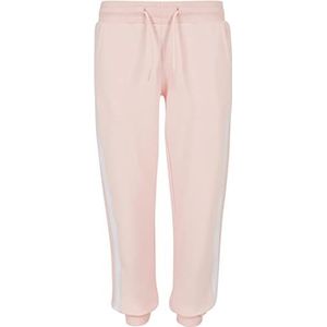 Urban Classics Meisjesbroek Girls Collage Contrast Sweatpants Pants met trekkoord, verkrijgbaar in 2 verschillende kleuren, maat 110/116 tot 158/164, roze/wit/roze, 146/152 cm