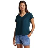 Street One - Gestructureerd Shirt - Turkoois - Dames