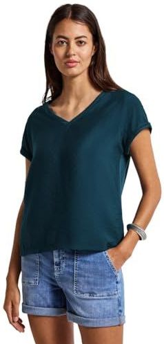 Street One - Gestructureerd Shirt - Turkoois - Dames