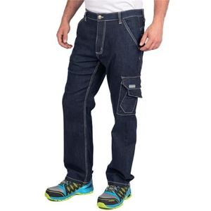Goodyear Heren stretch denim timmerstijl zijzak werk en werkkleding jeans, marineblauw, 36"" taille regular been (31"")