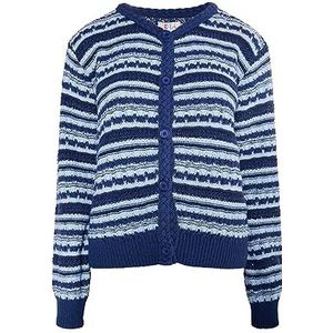 IZIA Cardigan dames 19029413, Marine meerkleurig, XL/XXL