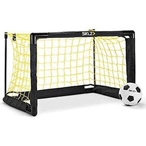 SKLZ 109118 Pro mini doel, inclusief 12,7 cm zachte bal, eenvoudig te monteren frame,5'' Soft Ball, wit en geel