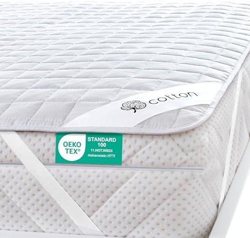 FAM HOME - Matrasbeschermer - 180x200 cm - Natuurlijk en Ademend - Machinewasbaar