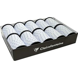Clairefontaine Fantasy Ribbon, 10mmx10m - Blauw en Wit Check, 10 stuks