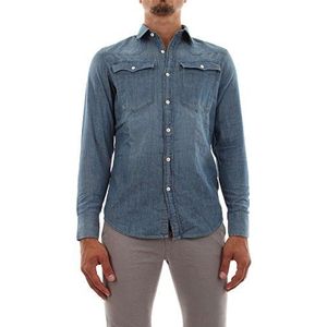 G-Star Overhemd voor heren, Blau (leeftijd 424), XS (Fabrikant Maat XS)