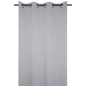 Lovely Casa Gordijn ondoorzichtig, polyester, grijs, 250 x 135 cm
