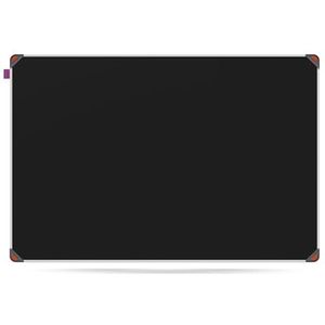 Memobe IDEA Edge 2-in-1 krijtbord + magneetbord, zwart, bord om op te hangen, bord voor woning, keuken, kantoor, school, wandplanner in aluminium frame, organisatiebord, muur, 90 x 60 cm