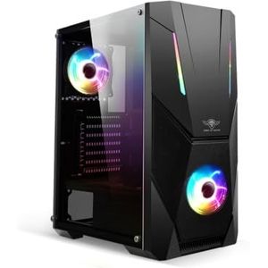 Spirit of Gamer Rogue 5 Behuizing Mid-Tower ATX, gehard glas, 3 ARGB-ventilatoren, GPU 310 mm, zwart