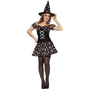 Skull Witch costume disguise fancy dress girl woman adult (One size)