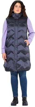 Ulla Popken - HYPRAR - Functioneel Gewatteerd Vest - Nachtblauw - Dames Grote Maten Plus Size