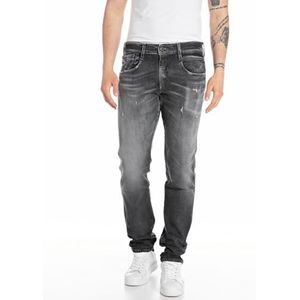 Replay Heren slim fit jeans Anbass Aged collectie, 096, medium grijs, 33W / 30L