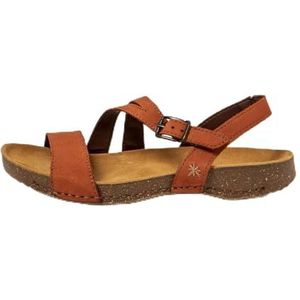 Art 1045 I Breathe platte sandalen voor dames, Donker Oranje, 37 EU