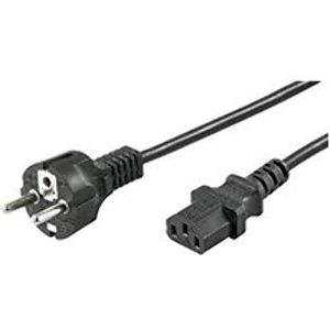 MicroConnect pe020418 1,8 m CEE7/7 Schuko koppeling C13 zwart kabel elektrische kabel (stekker/bus, zwart, 1,8 m, CEE7/7, koppeling C13, rechts)
