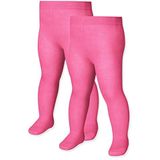 Playshoes Uniseks kinderpanty's, effen dubbelpak, roze, 122/128 cm