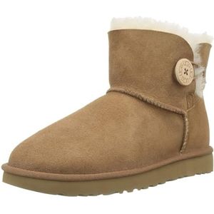 UGG Mini Bailey Button II KLASSIEKE LAARS voor dames, Kastanje, 36 EU