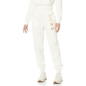 Amazon Essentials Ontspannen joggingbroek voor dames (verkrijgbaar in grote maten), eierschaalwit, L