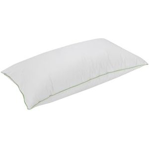Pikolin Home JASUMI verenkussen (30%) en longen (70%), 60 x 60 cm, gemiddelde tot hoge sterkte, dubbele katoenen overtrek, mijtdicht, groene biezen