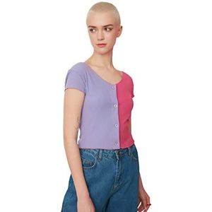 TRENDYOL Tendyol gebreide blouse voor dames, Multi Color, S